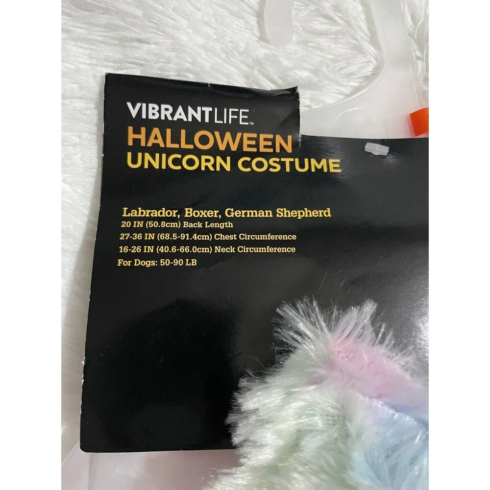 Vibrant Life Dog Pet Halloween Unicorn Costume Large Lab Boxer German Shepherd